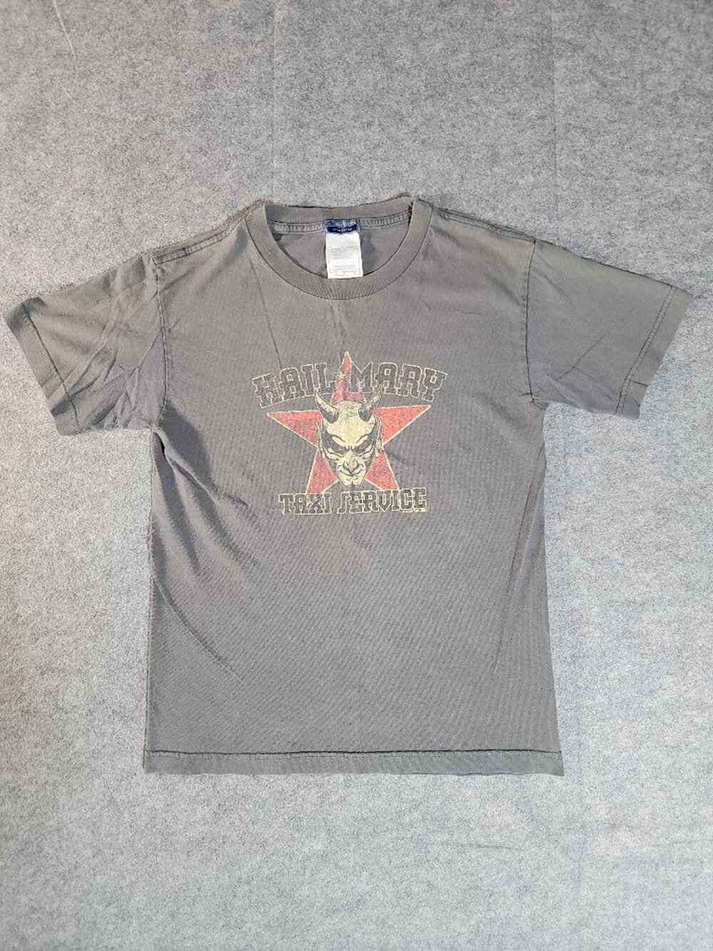 Vintage Y2K Bluenotes Now & Zen Hail Mary Taxi Service Devil Graphic Tee Small